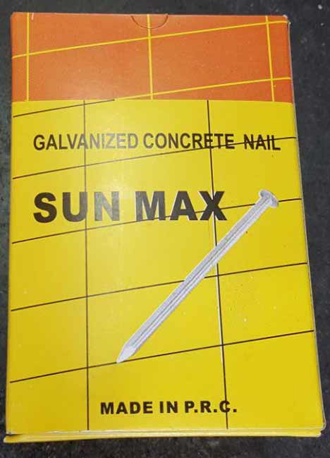 خرید فروش پخش عمده لیست قیمت میخ فولادی سفید گالوانیزه سان مکس sun max